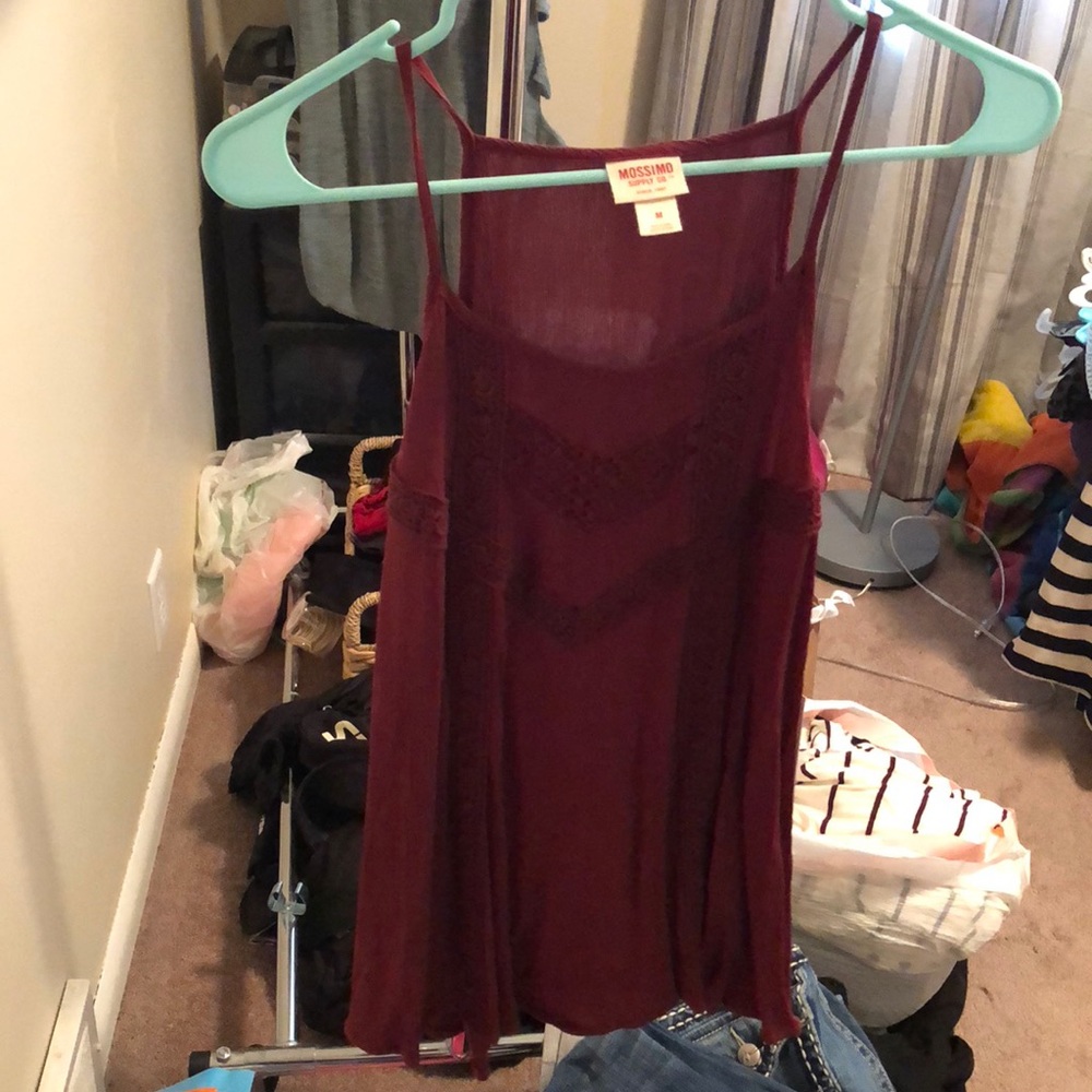 Burgundy tank top